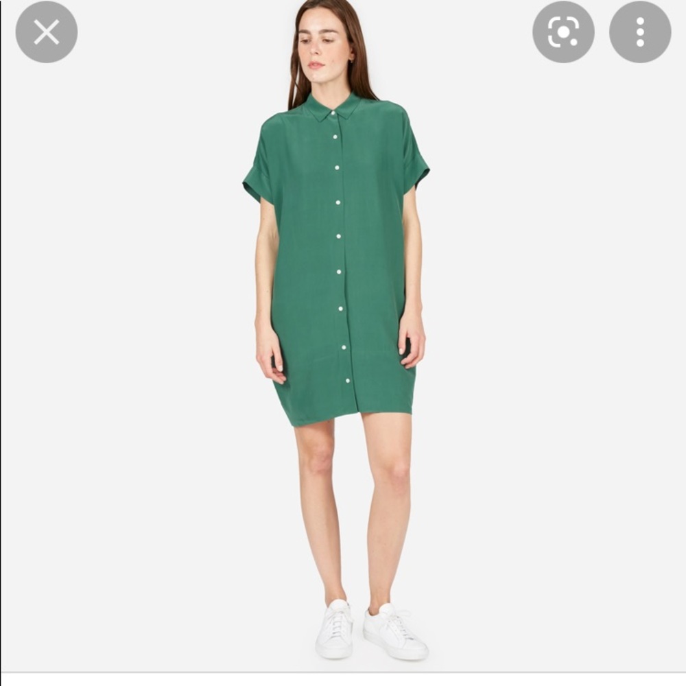 Everlane Silk Square Shirtdress size 0/small